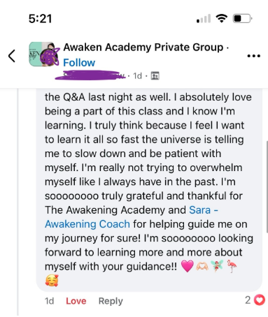 Student win &mdash; grateful for Awaken Academy