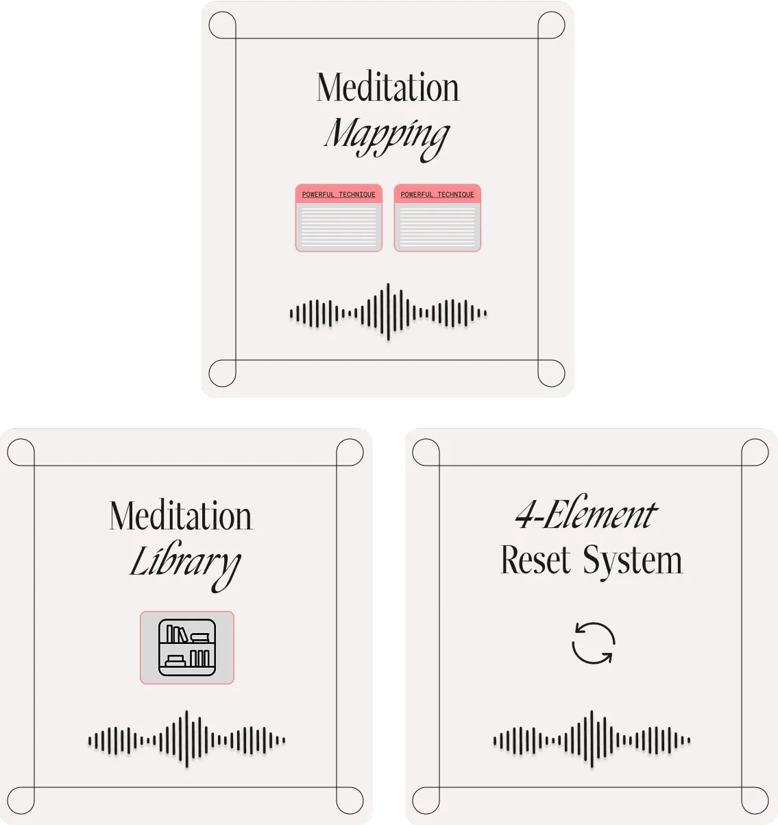Meditation Untamed - 3 Core Features